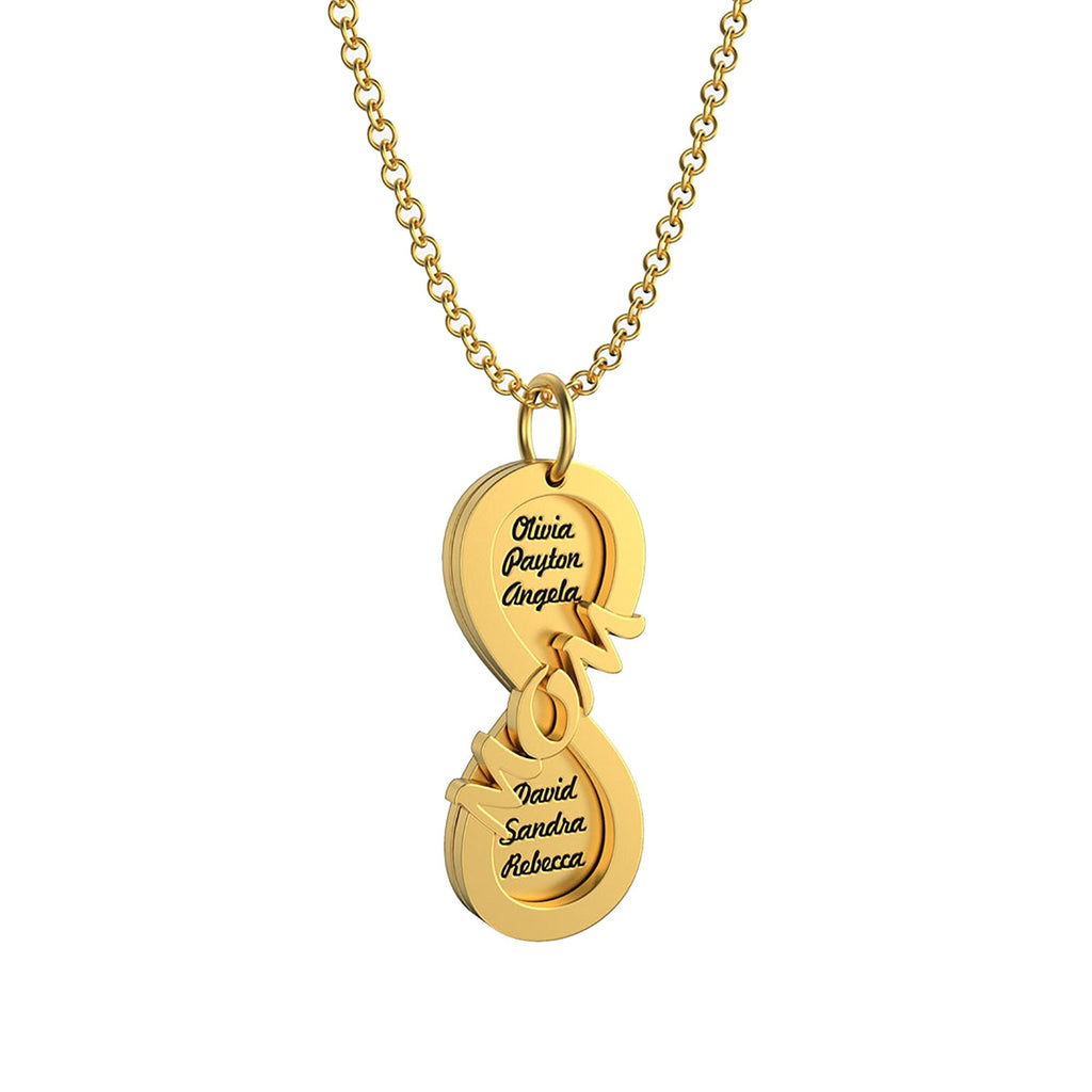Personalized MOM Name Necklace Rotate Double Layer Pendant Best Gifts - MERGE.DAY.1.FREESTYLE