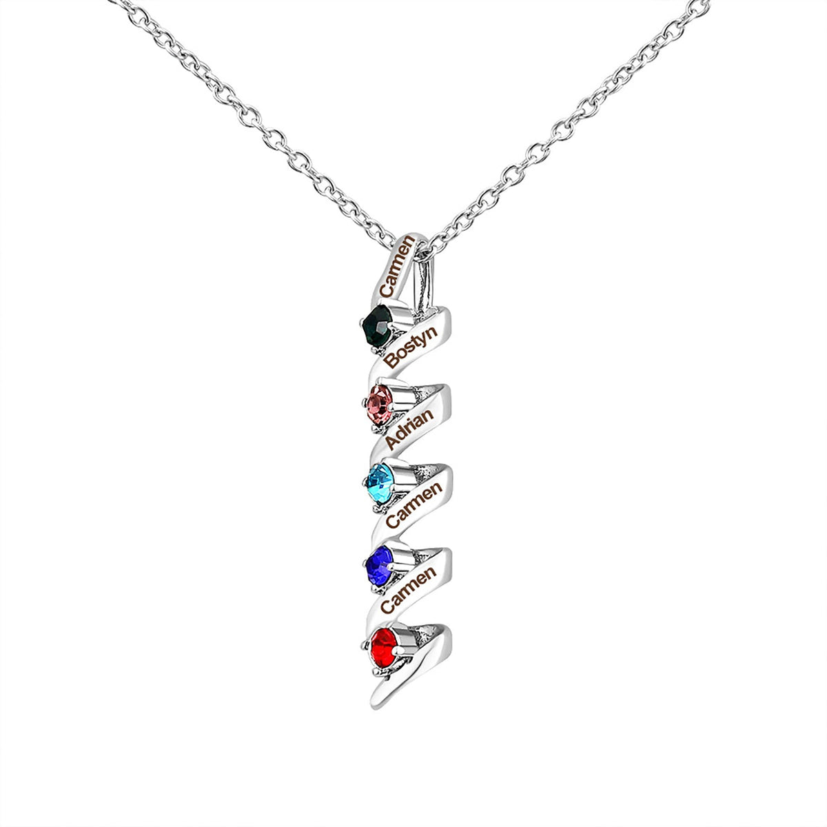 Customizable Birthstone Pendant Necklace For Women Choker Mom Birthday Jewelry - MERGE.DAY.1.FREESTYLE