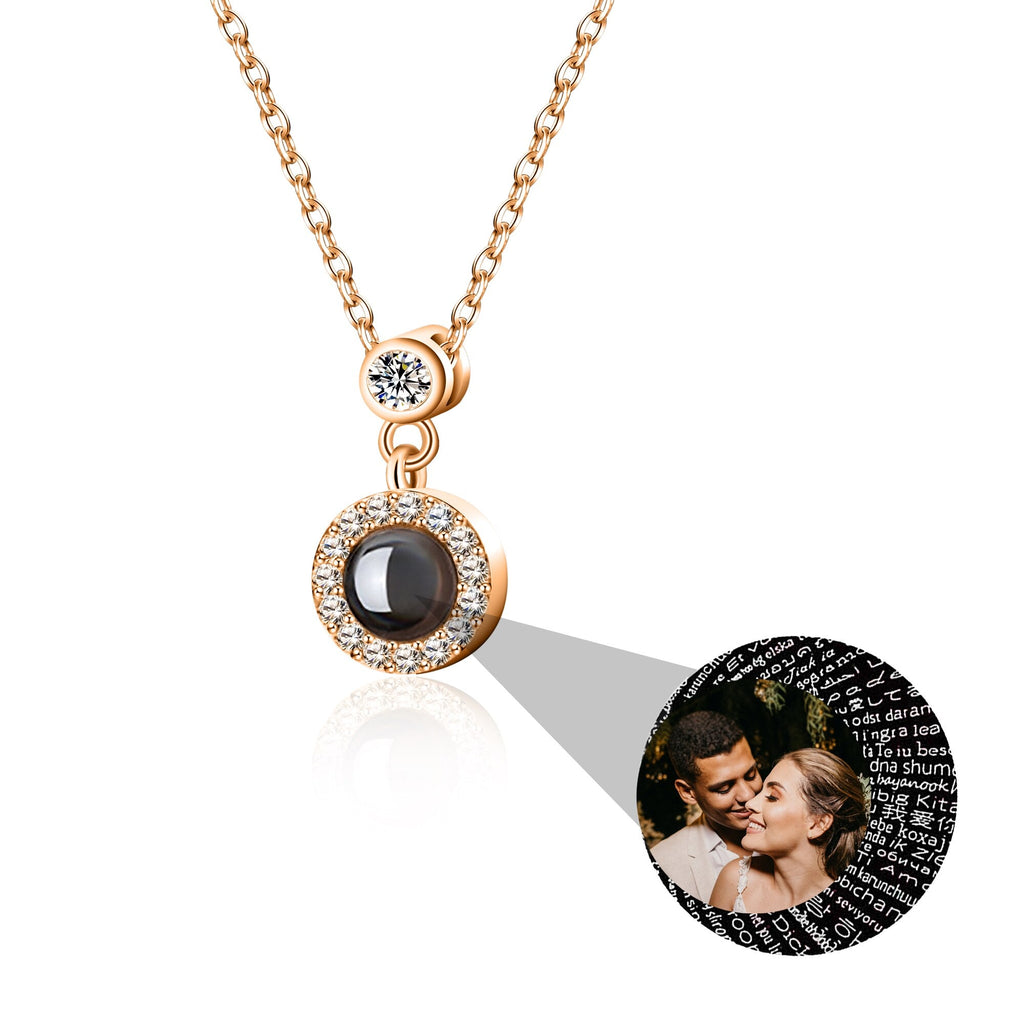 Customizable Photo Projection Necklace Couple Girlfriend Couple Jewelry - MERGE.DAY.1.FREESTYLE