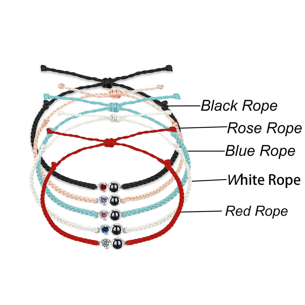 Customized birthstone Personalized Circle Photo Bracelet - MERGE.DAY.1.FREESTYLE