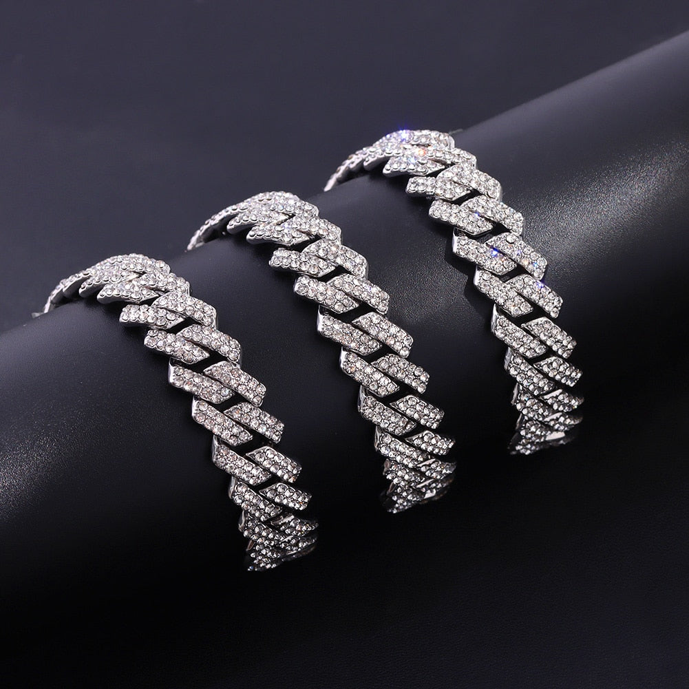 HipHop Prong Cuban Link Chain Necklace Bling Cuban Necklace Jewelry - MERGE.DAY.1.FREESTYLE