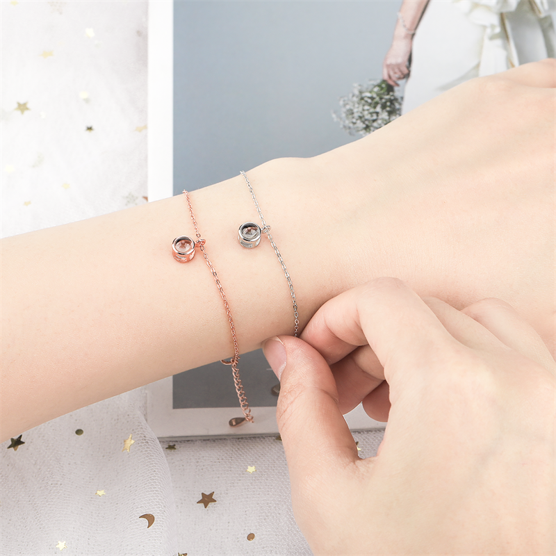 Custom Personalized Photo 100 Languages I Love You Projection Bracelet - MERGE.DAY.1.FREESTYLE