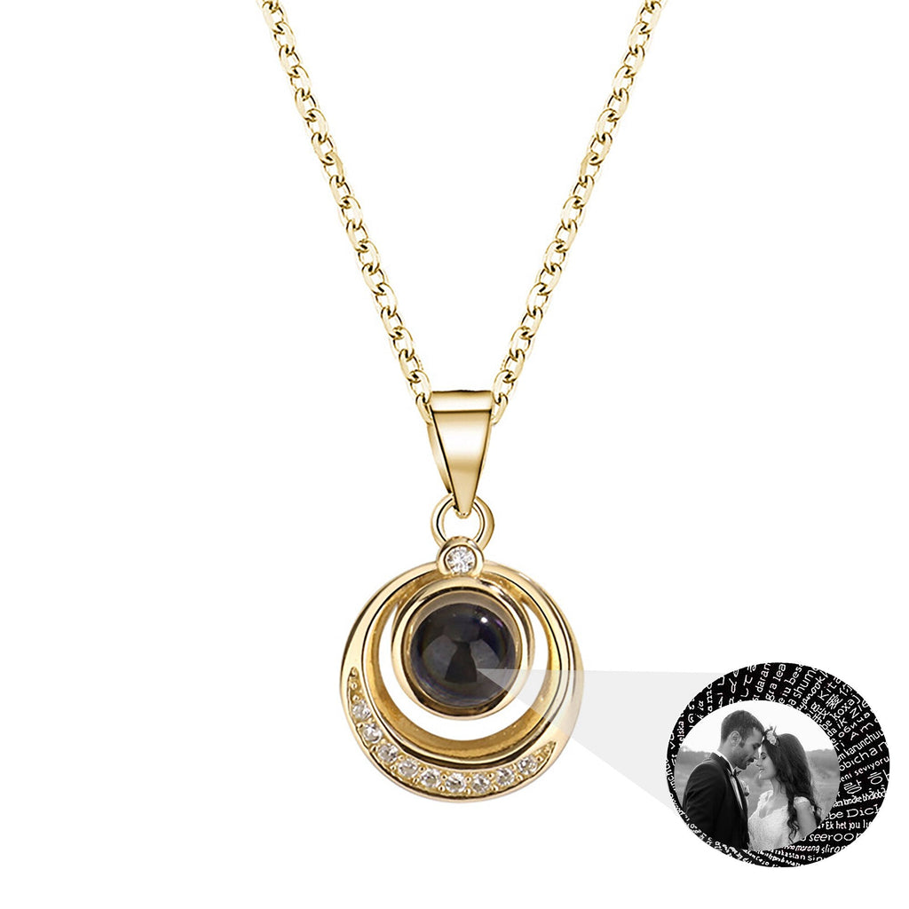 Customized photo projection necklace Creative Pendant is a Commemorative Gift - MERGE.DAY.1.FREESTYLE