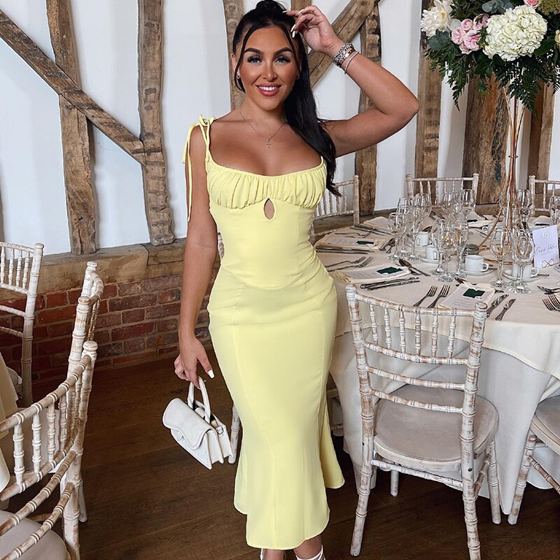 Folds Sleeveless Slips Bandage Solid Maxi Prom Dress Sexy Bodycon Summer - MERGE.DAY.1.FREESTYLE