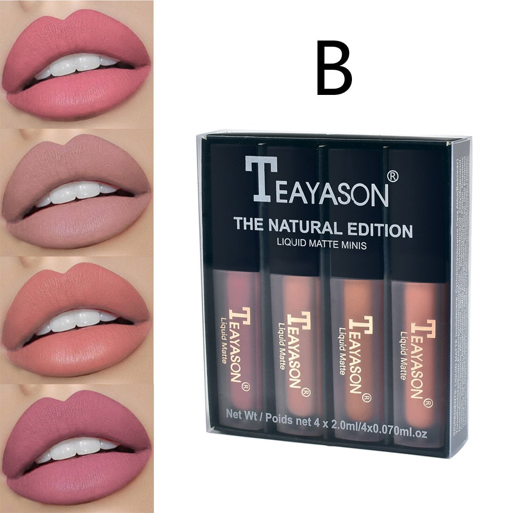 Liquid Lipstick Set Ultra Matte Velvet Waterproof Long Lasting Lip Glosses Nude Makeup Cosmetic Kit-2 - MERGE.DAY.1.FREESTYLE