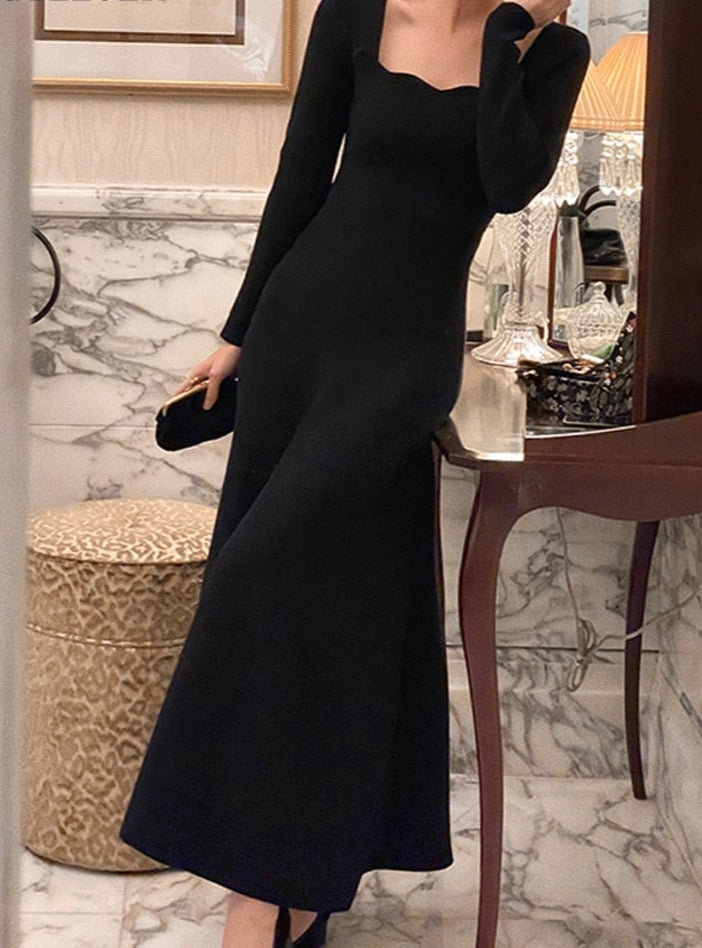 A-line Dress Women Full Sleeve Slim Waist Dress Autumn Winter - MERGE.DAY.1.FREESTYLE