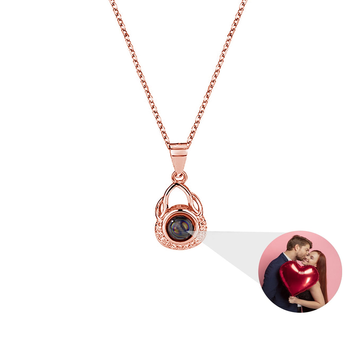 Valentine's Day Gift Photo Custom Projection Necklace Simple Shaped Projection Necklace - MERGE.DAY.1.FREESTYLE