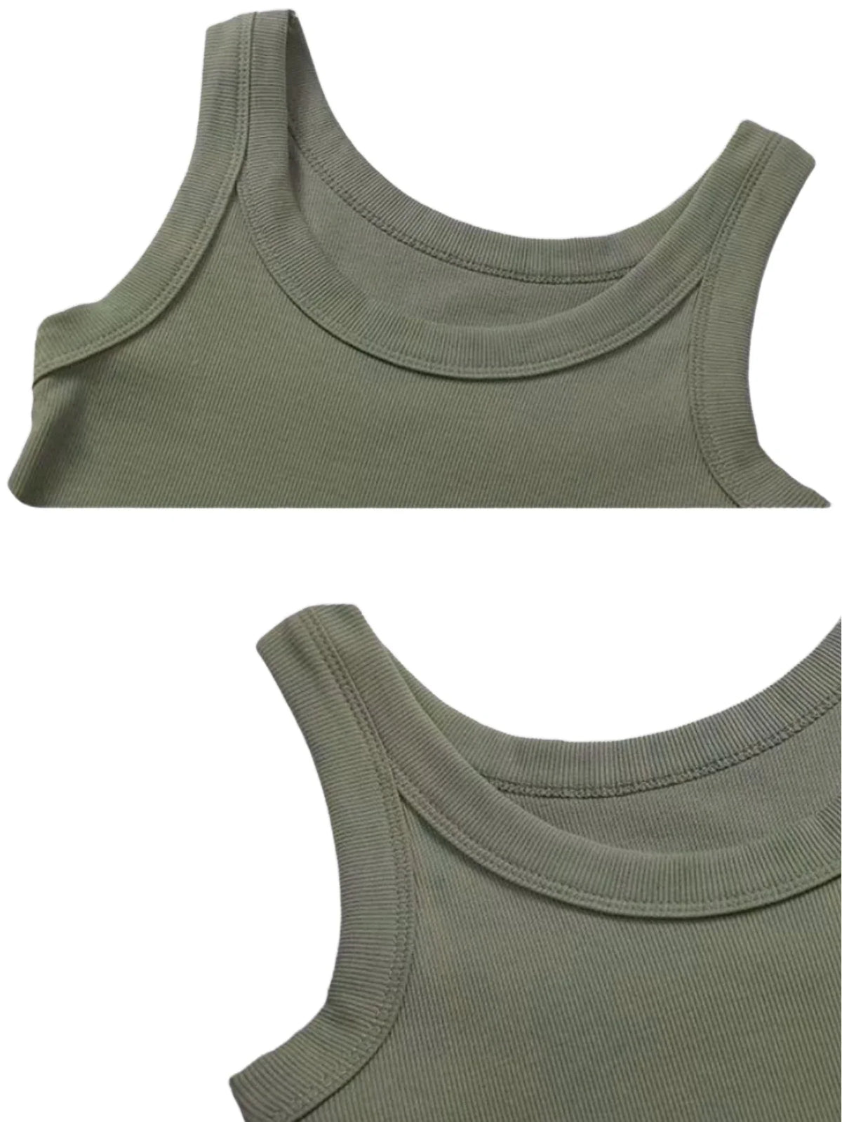Women Ribbed Tank Top Solid Sleeveless Round Neck Top - MERGE.DAY.1.FREESTYLE