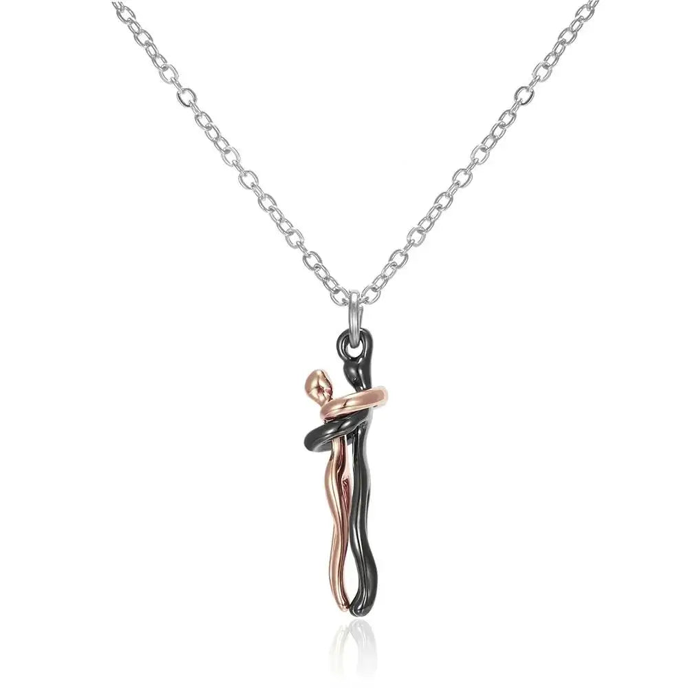 Hug Necklace Enbrace Couple Pendant - MERGE.DAY.1.FREESTYLE