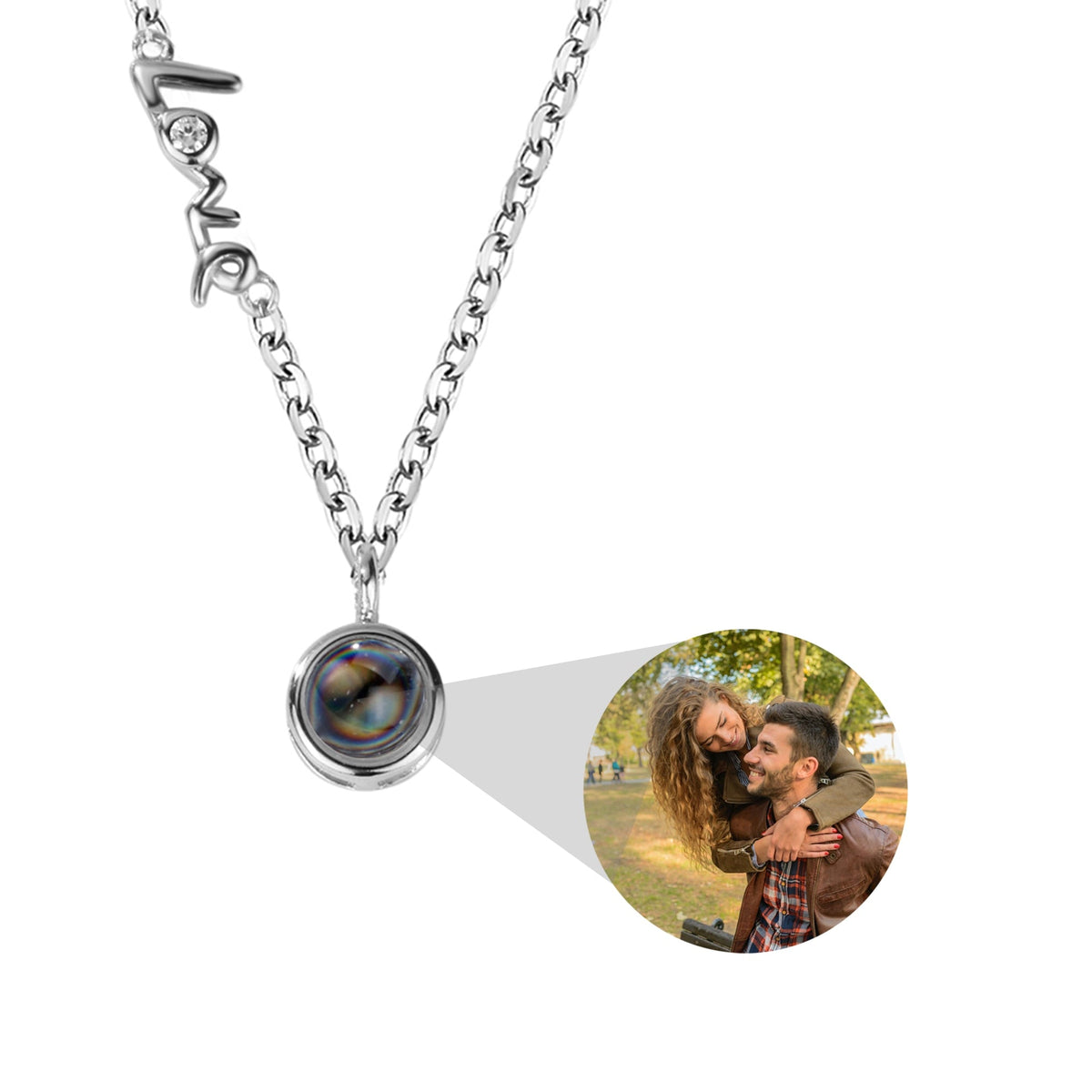 Personalized Photo Projection Necklace Clavicle Chain - MERGE.DAY.1.FREESTYLE