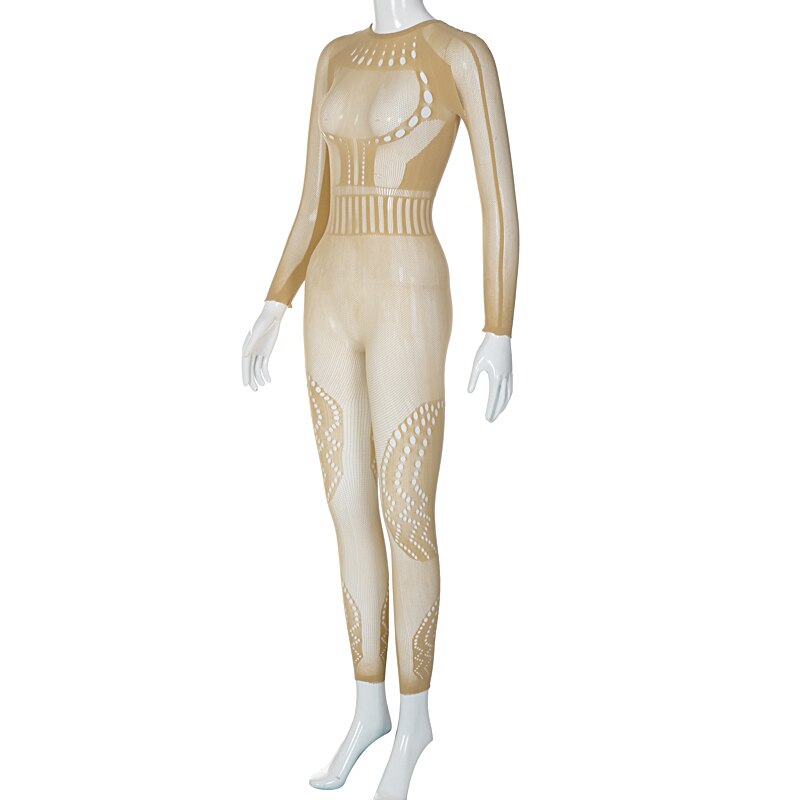 solid color Knitted Thin Long Sleeve Jumpsuit Romper - MERGE.DAY.1.FREESTYLE