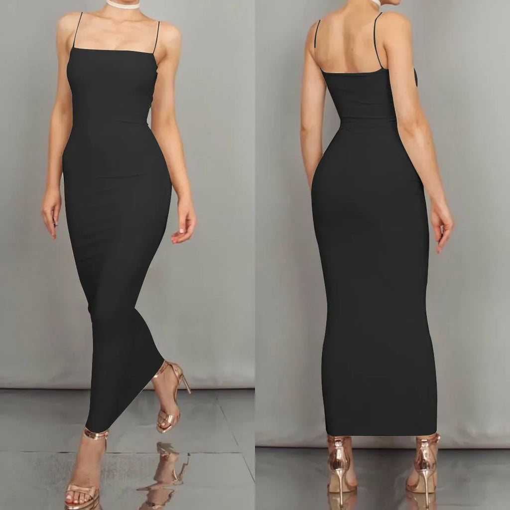 Summer Women's Dress Long Sling Dresses Club Sexy Suspender Dress - MERGE.DAY.1.FREESTYLE