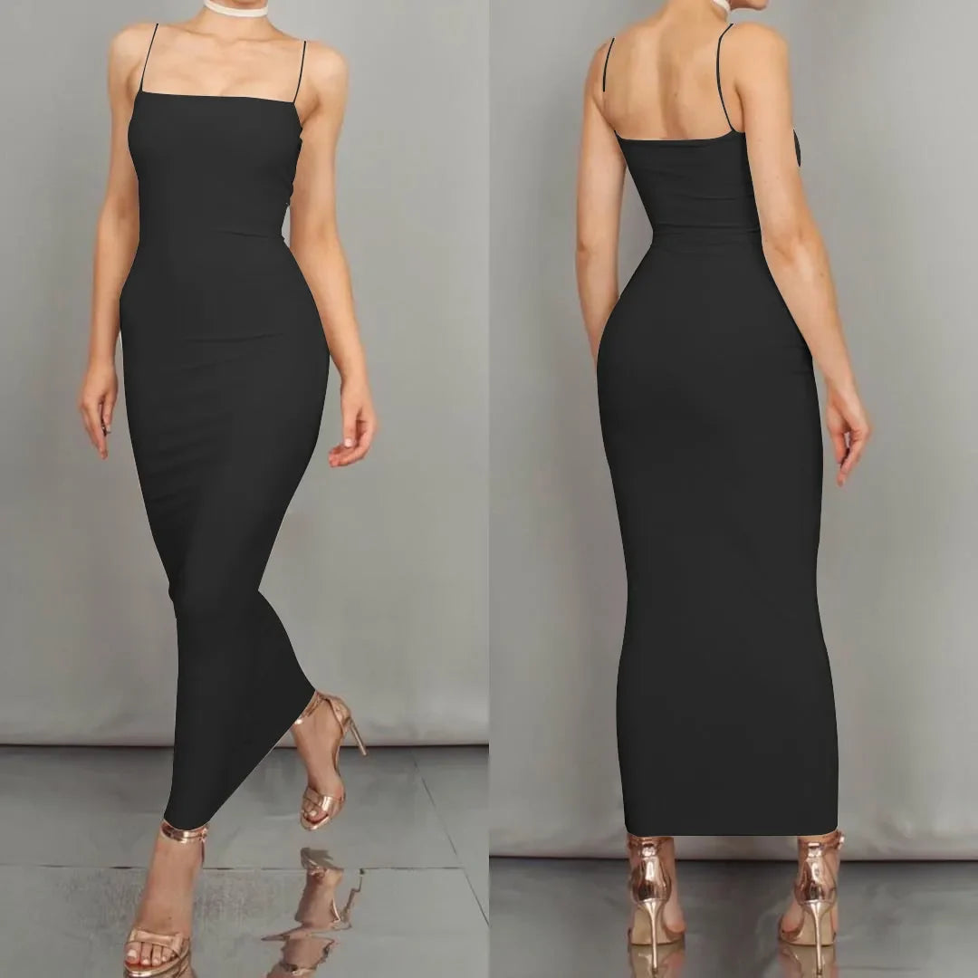 Summer Women's Dress Long Sling Dresses Club Sexy Suspender Dress - MERGE.DAY.1.FREESTYLE
