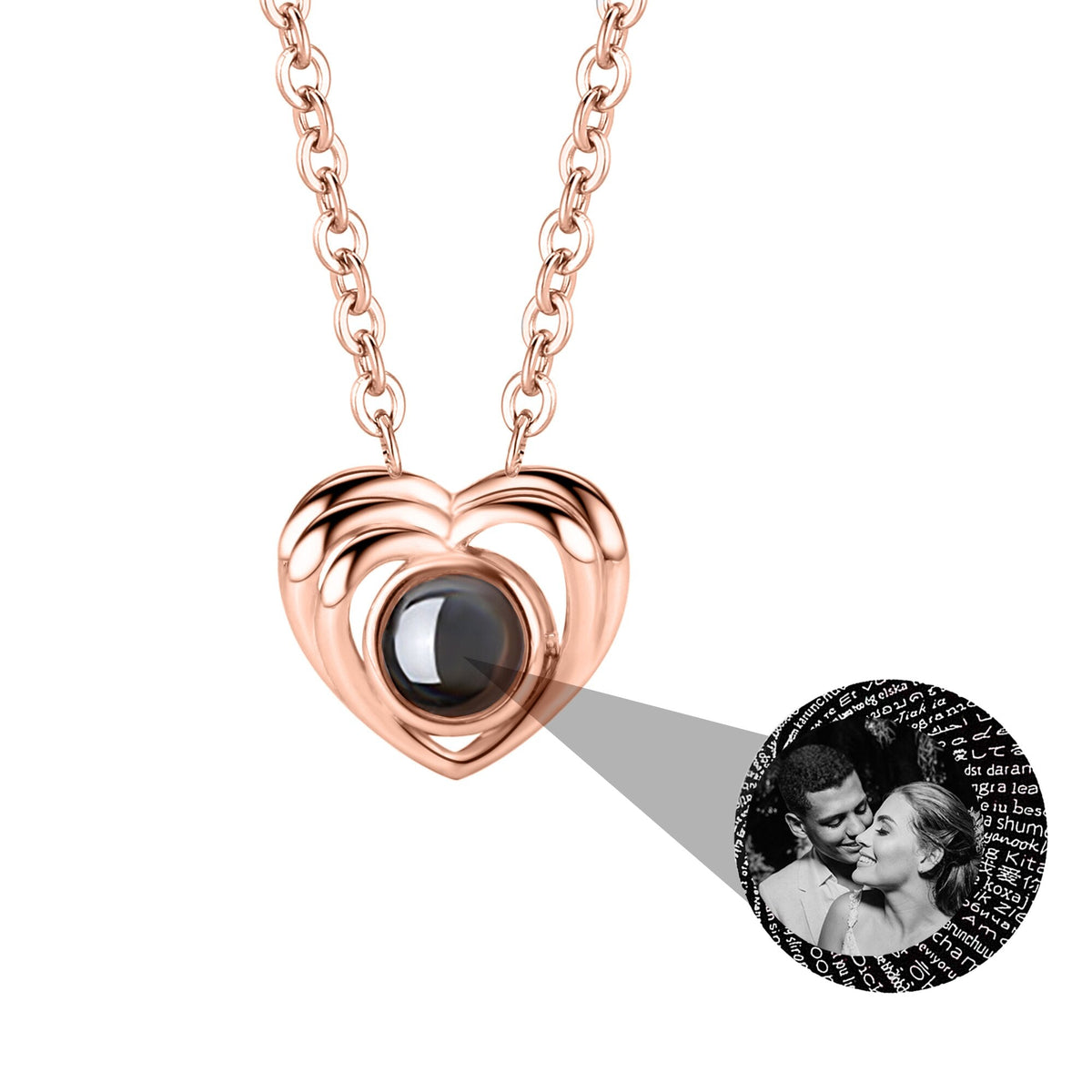 Customized photo necklace Projection Necklace Pendant For Lover Girlfriend - MERGE.DAY.1.FREESTYLE