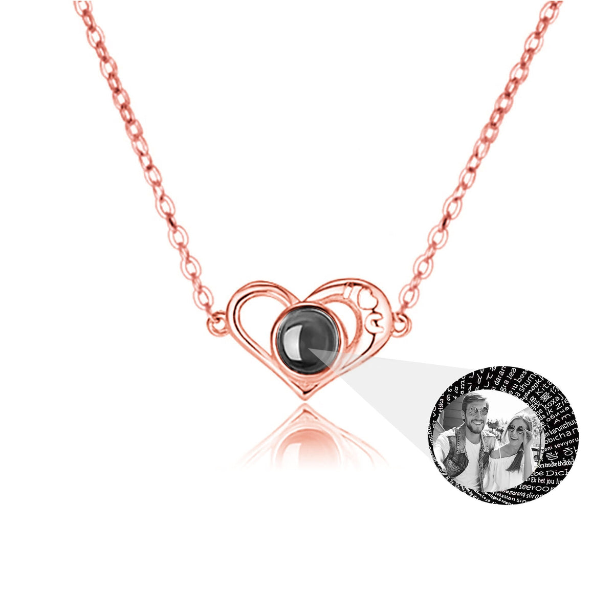 Love projection necklace with customizable photos memory of love Valentin - MERGE.DAY.1.FREESTYLE