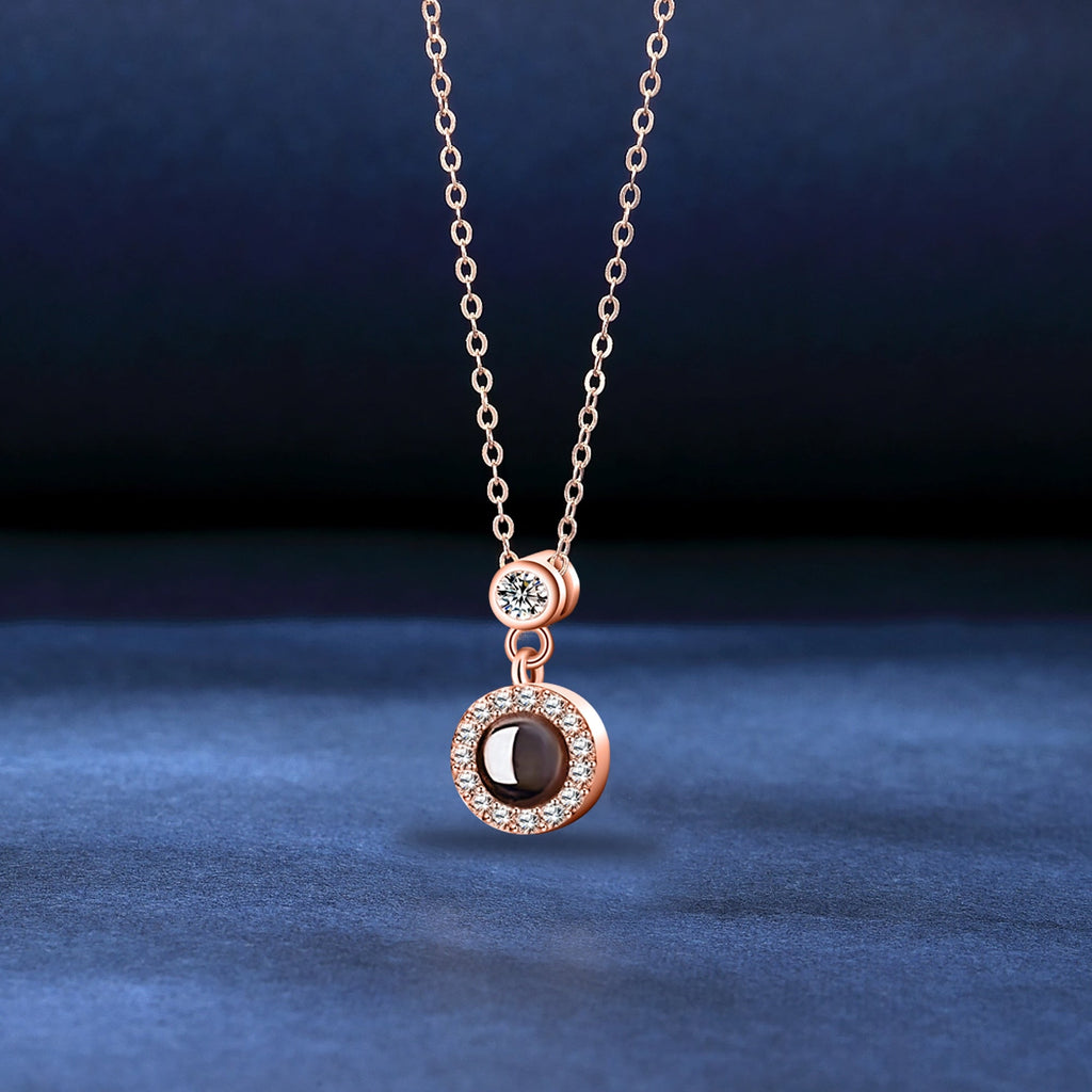 Customizable Photo Projection Necklace Couple Girlfriend Couple Jewelry - MERGE.DAY.1.FREESTYLE