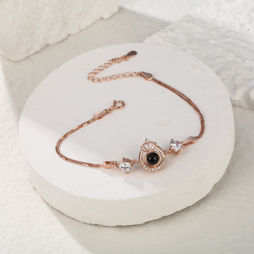 Projection queen crown bracelet for customized photos Couple Bangles For Him - MERGE.DAY.1.FREESTYLE