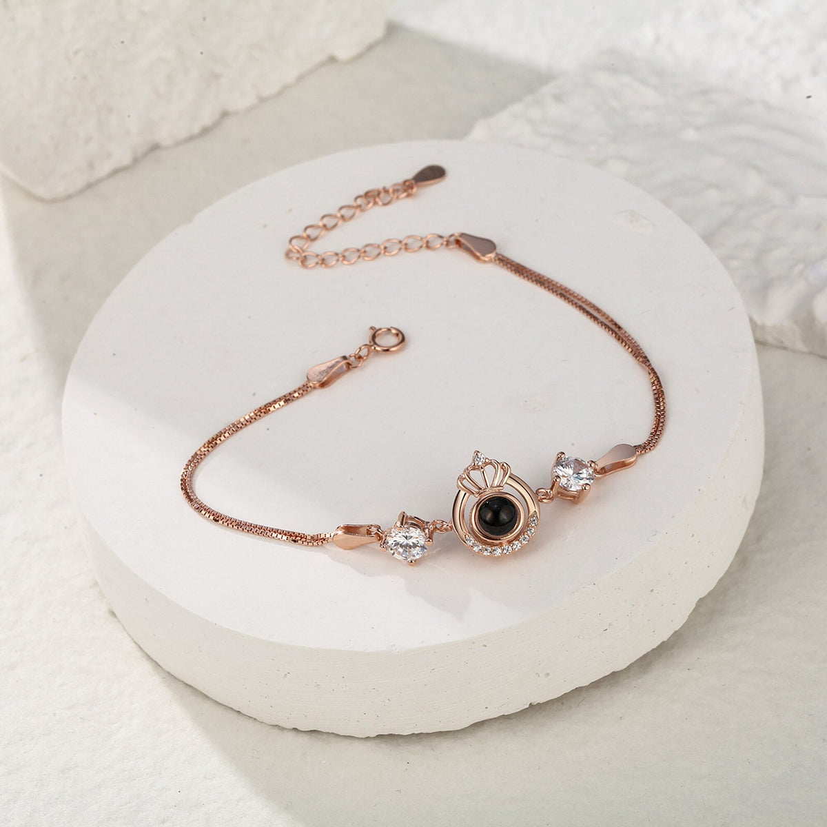 Projection queen crown bracelet for customized photos Couple Bangles For Him - MERGE.DAY.1.FREESTYLE