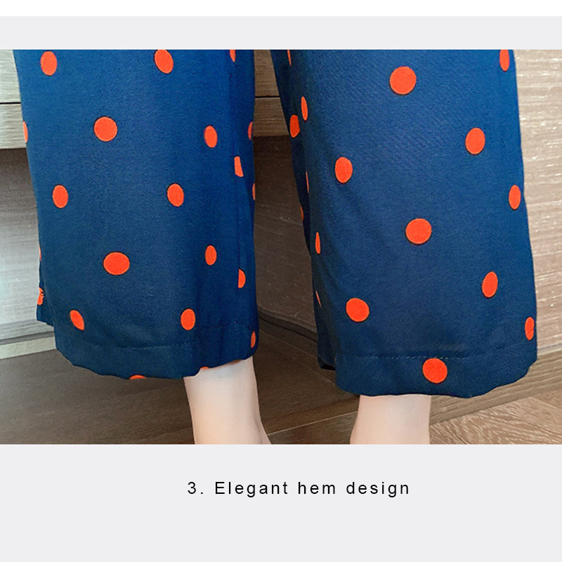 Jumpsuit Summer 2022 Long Overalls Wide Leg Pants for Women Polka Dot Rompers - MERGE.DAY.1.FREESTYLE