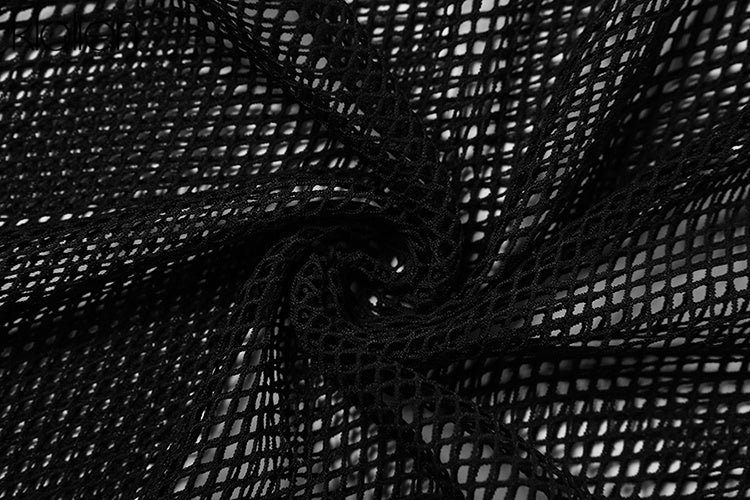 See Through Mesh Crop Top and Trousers Two Piece Set Casual Streetwear 2022 - MERGE.DAY.1.FREESTYLE