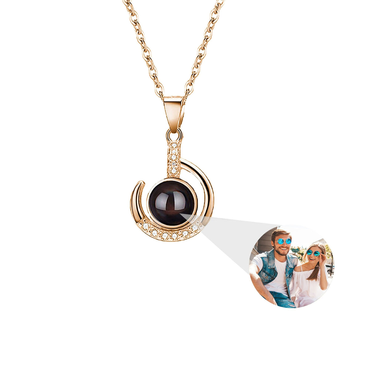 Customizable photo Silver 925 Necklace 100 Languages I Love You Projection Pendant - MERGE.DAY.1.FREESTYLE