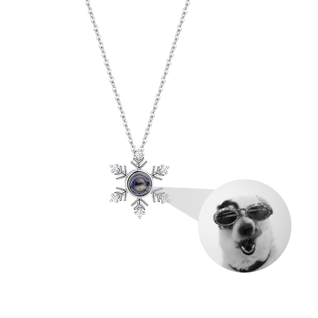 Photo Projection snowflake shape Necklace Pendant Jewelry for Lover Girlfriend 2022 - MERGE.DAY.1.FREESTYLE