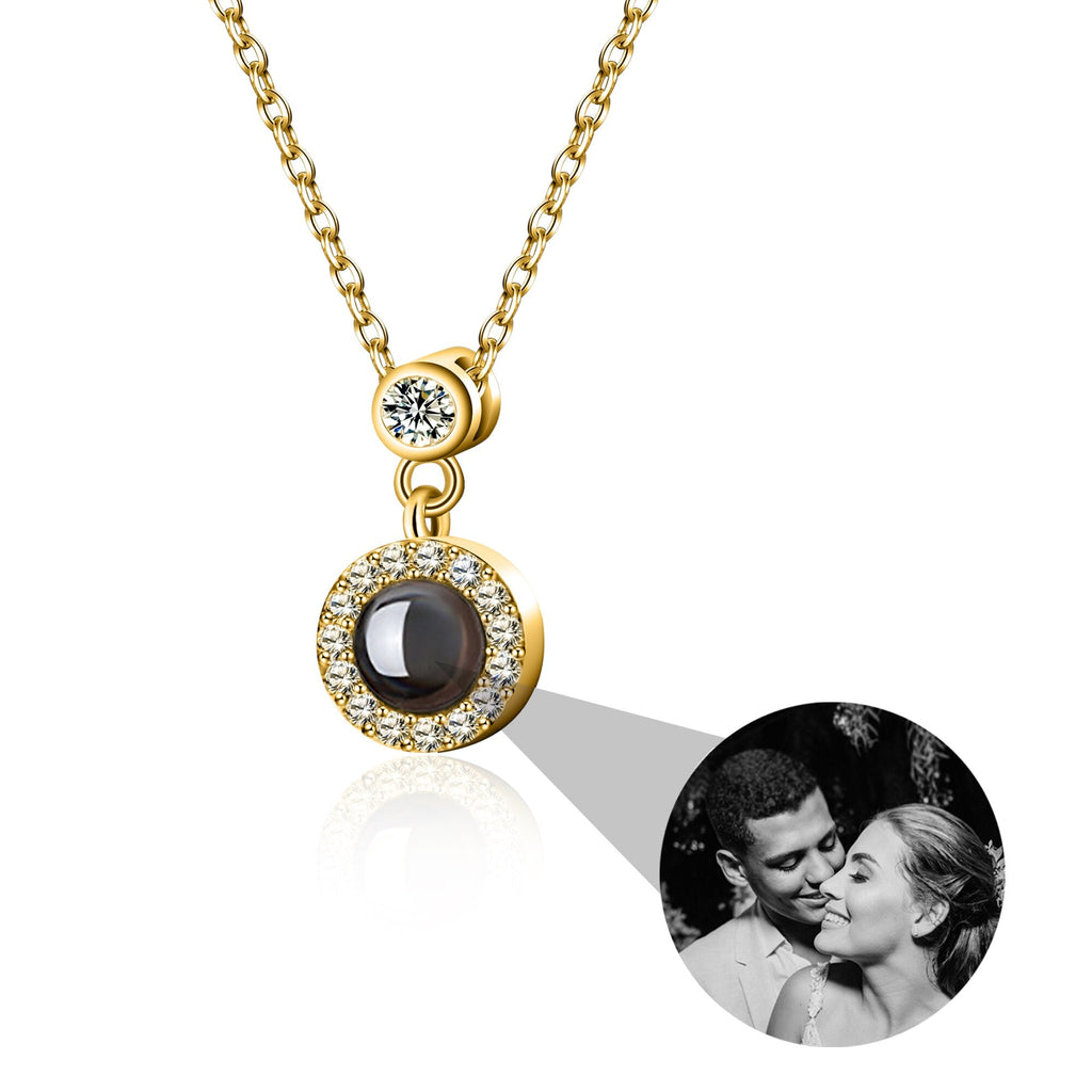 Customizable Photo Projection Necklace Couple Girlfriend Couple Jewelry - MERGE.DAY.1.FREESTYLE