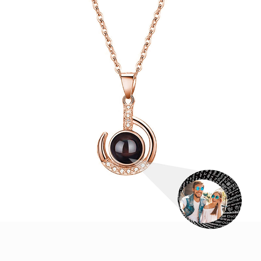 Customizable photo Silver 925 Necklace 100 Languages I Love You Projection Pendant - MERGE.DAY.1.FREESTYLE
