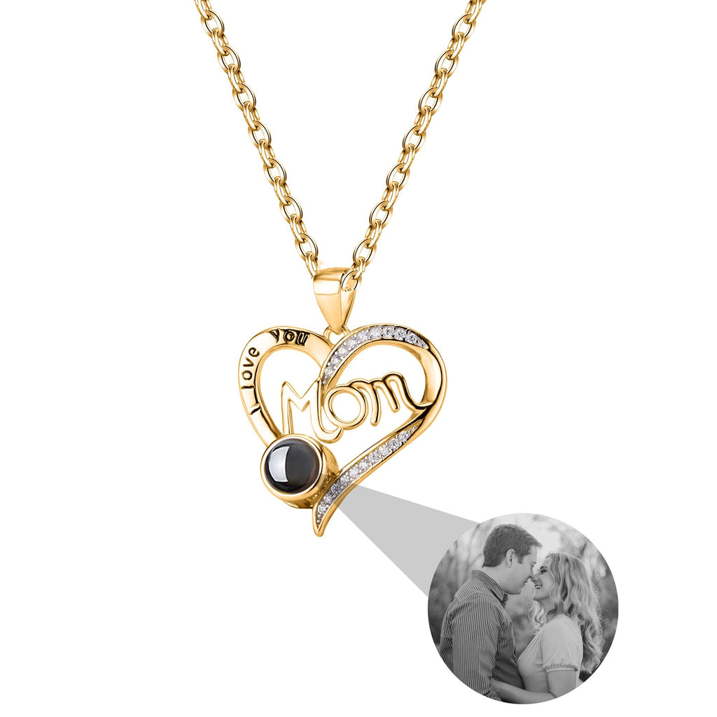 Love projection necklace with customizable photos Pendant Memorial Gift Anniversary gift - MERGE.DAY.1.FREESTYLE
