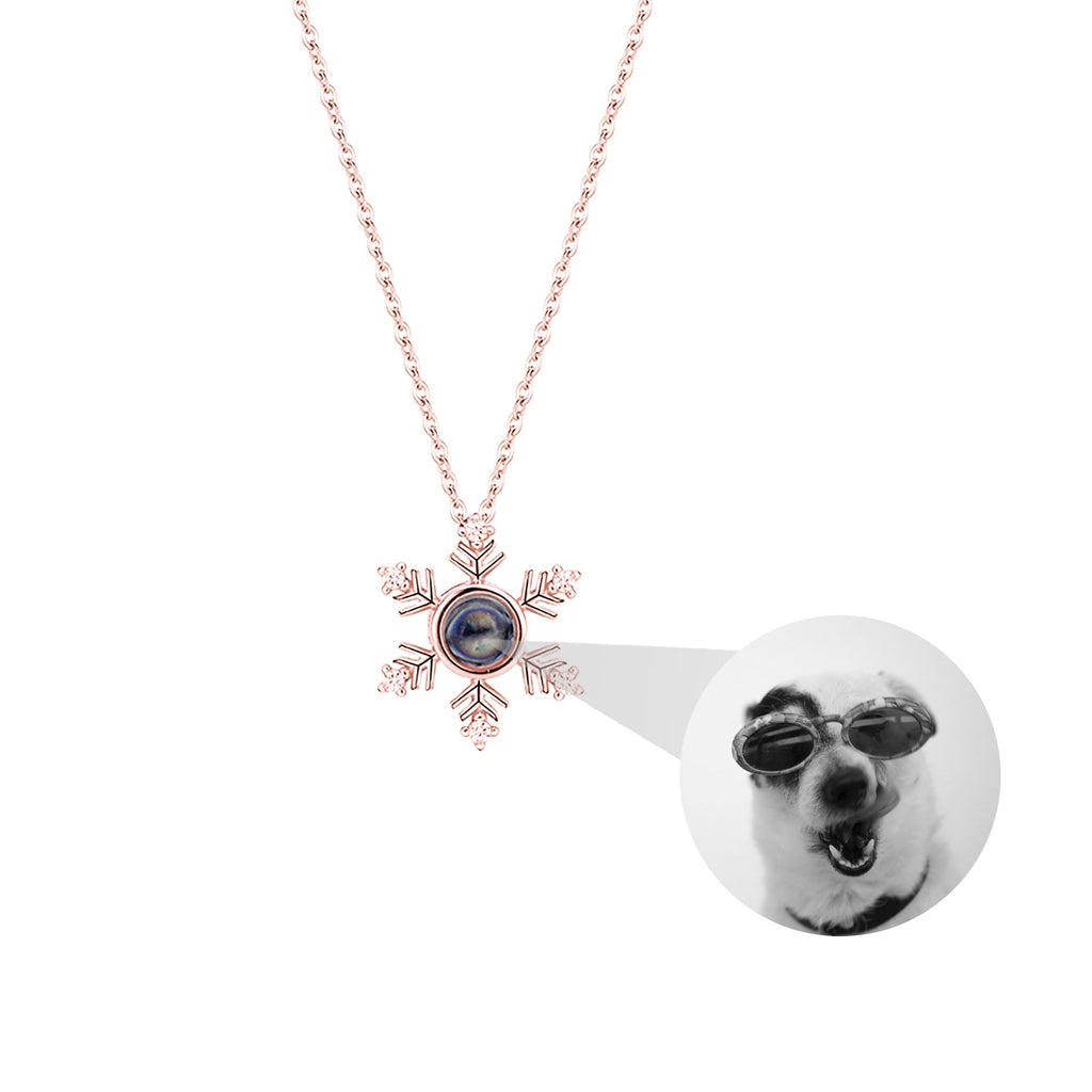 Photo Projection snowflake shape Necklace Pendant Jewelry for Lover Girlfriend 2022 - MERGE.DAY.1.FREESTYLE