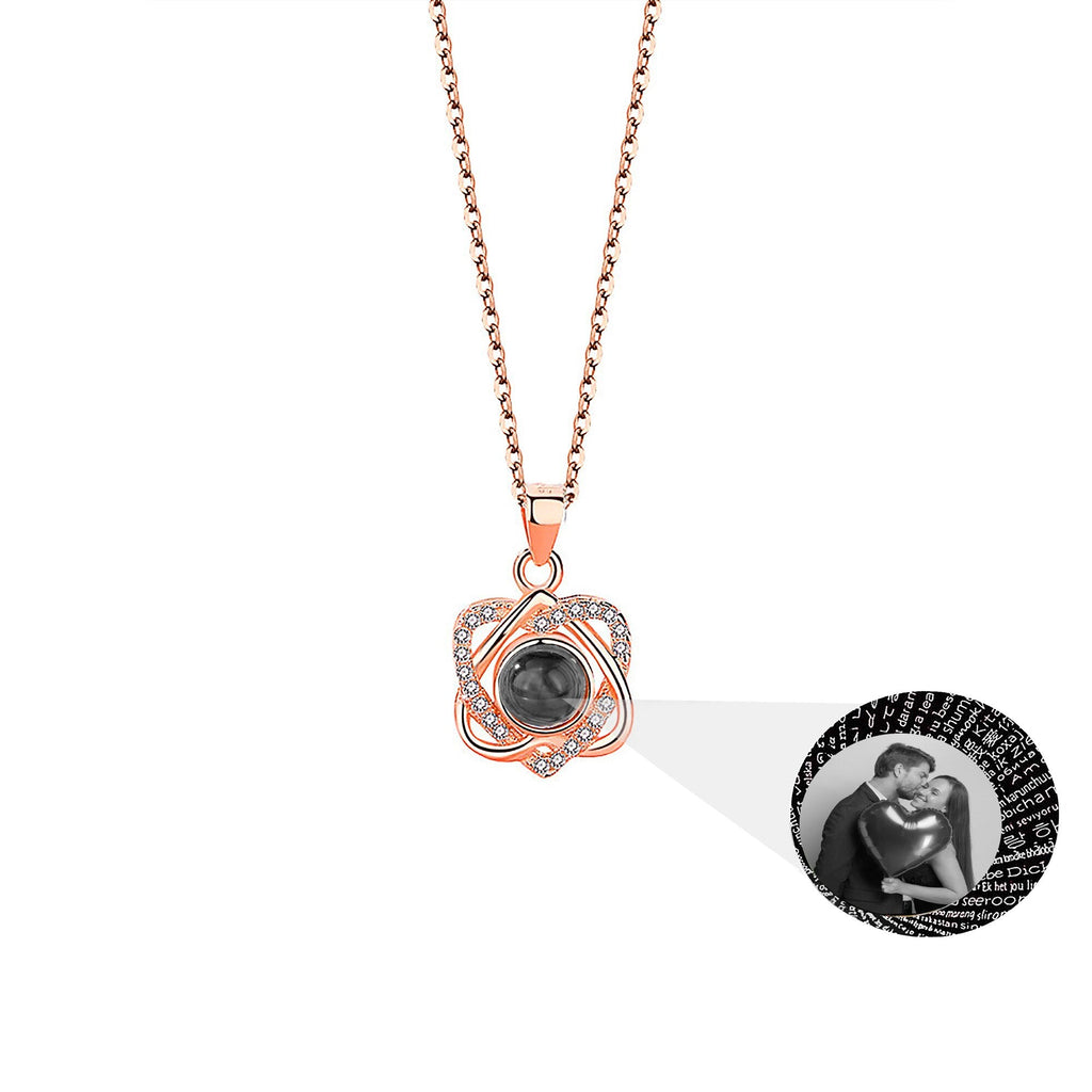Customized photo projectionNecklace Heart Pendant Wedding Romantic Memory Projection Necklace - MERGE.DAY.1.FREESTYLE