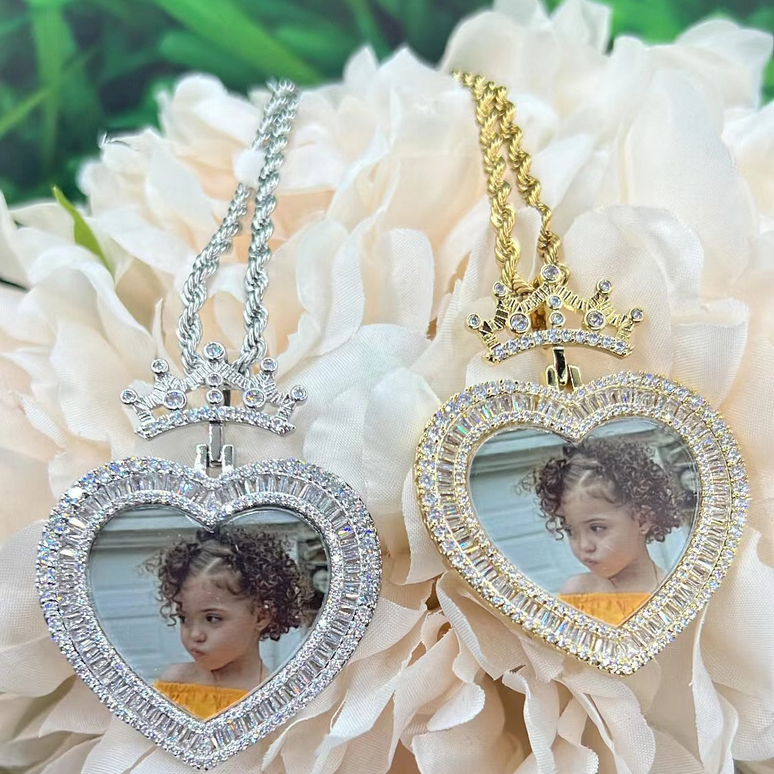 Heart Princess Photo Pendant Custom Memory Picture Pendant for daughter - MERGE.DAY.1.FREESTYLE