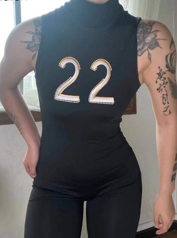 Women Tracksuit Slim Elastic High Print Figure Zipper Jumpsuit Y2K Sports - MERGE.DAY.1.FREESTYLE