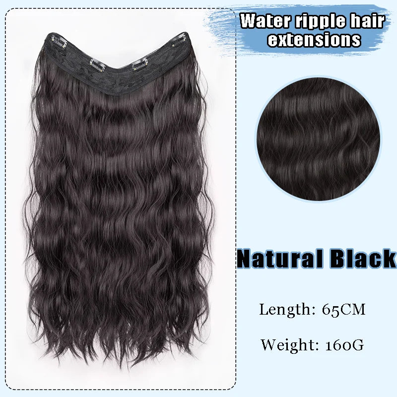 AOSI Part Synthetic Clip In Hair Extension Long Thick Curly Natural Blonde Flase Hair Hairpieces For Women Heat Resistant