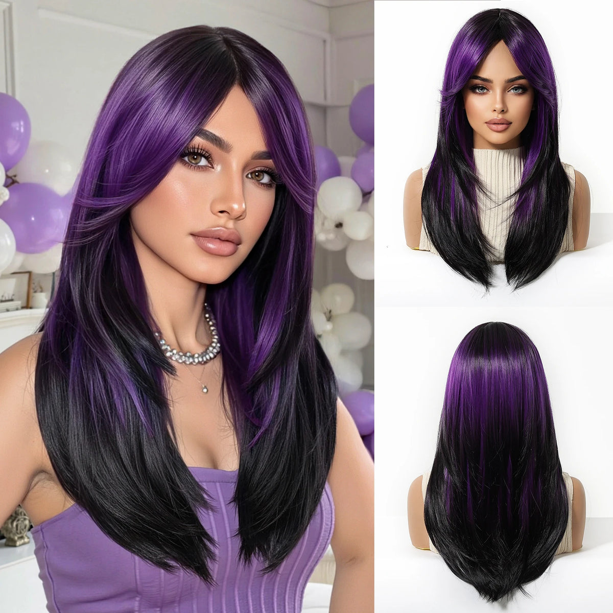 EASIHAIR Medium Length Wavy Blonde Synthetic Wig With Bangs For Women Natural Wigs Hair Heat Resistant Daily Party Cosplay Use - MERGE.DAY.1.FREESTYLE