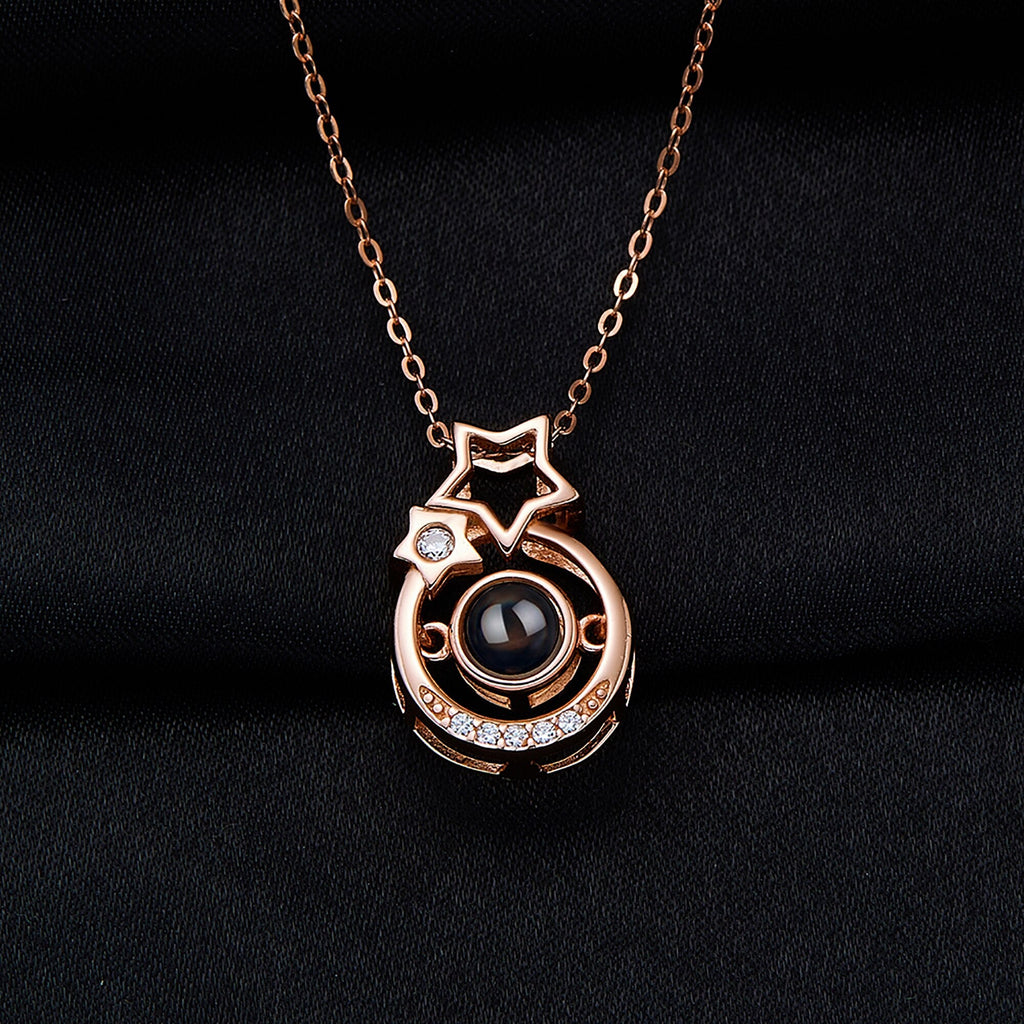Romantic Gift Custom star shape Photo Projector Pendant Necklace - MERGE.DAY.1.FREESTYLE