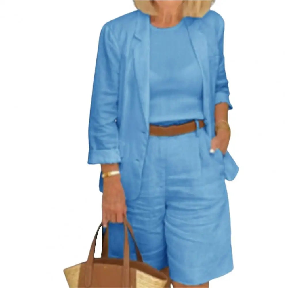 Summer Fashion Solid Color Two Piece Set - MERGE.DAY.1.FREESTYLE