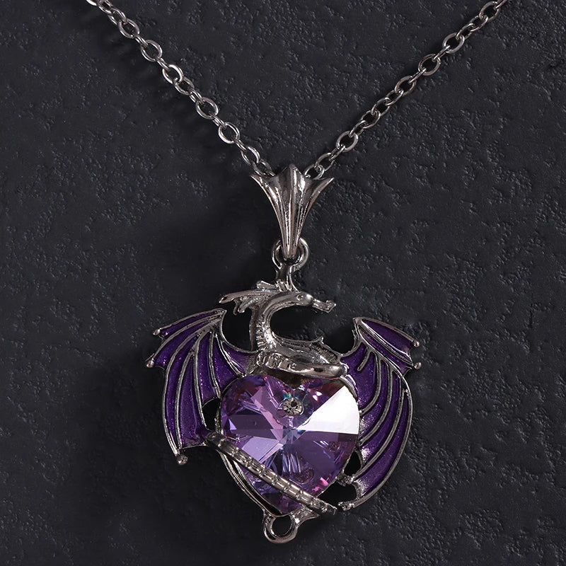 dragon necklace Blue Purple Pendant - MERGE.DAY.1.FREESTYLE