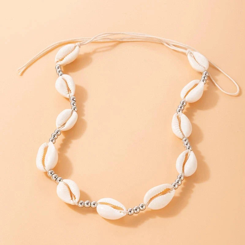 Fashion Rope Chain Natural Shell Choker Necklace - MERGE.DAY.1.FREESTYLE