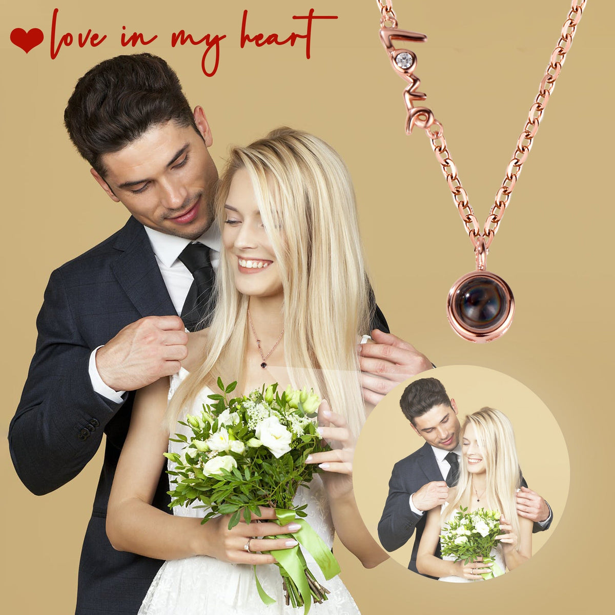Personalized Photo Projection Necklace Clavicle Chain - MERGE.DAY.1.FREESTYLE