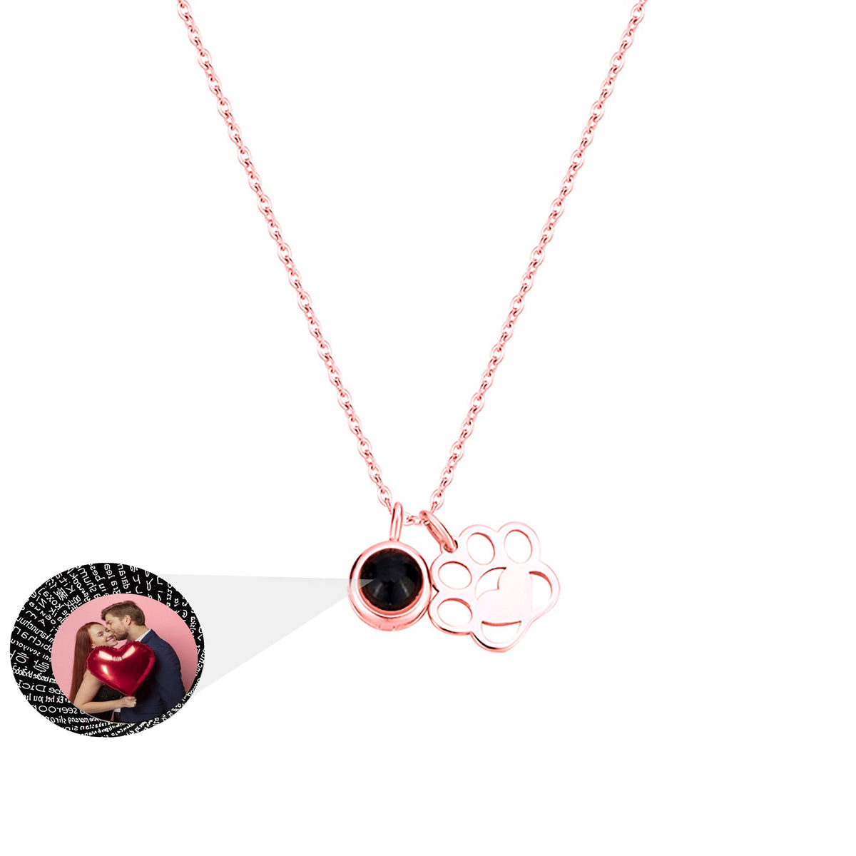 Customized Photo Dog Paws Projection Necklace Pendant Jewelry For Lover Girlfriend - MERGE.DAY.1.FREESTYLE