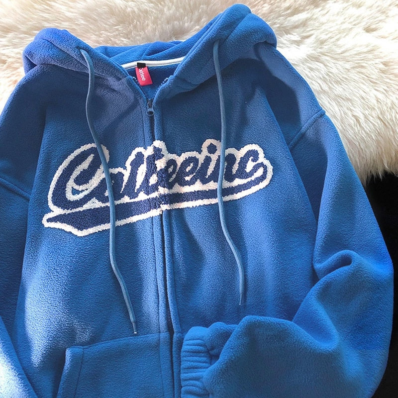 Hooded Sweatshirt Casual Thick Warm Loose Padded Jackets Coat - MERGE.DAY.1.FREESTYLE