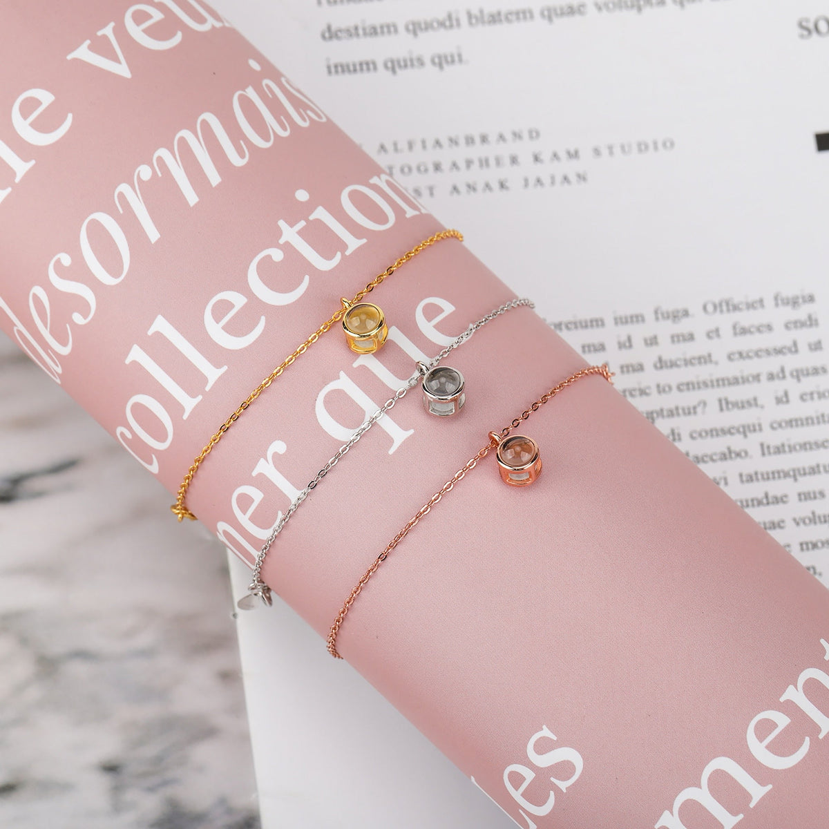 Custom Personalized Photo 100 Languages I Love You Projection Bracelet - MERGE.DAY.1.FREESTYLE