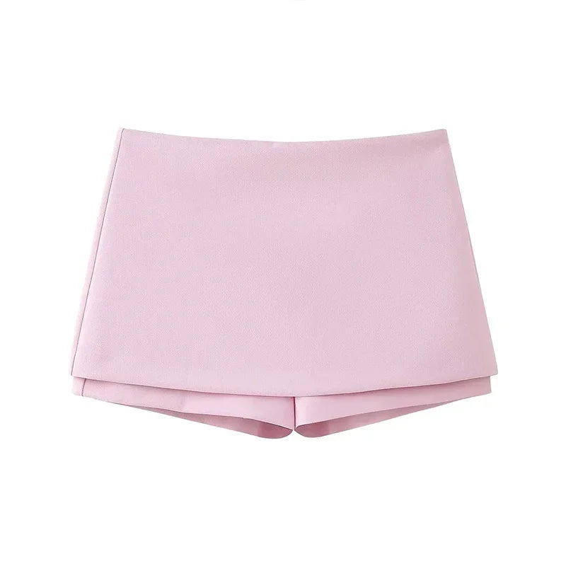 Lapel V- Neck Sleeveless Halter Tops Hip Package Mini Skirt Two Pieces Sets Female Streetwear - MERGE.DAY.1.FREESTYLE
