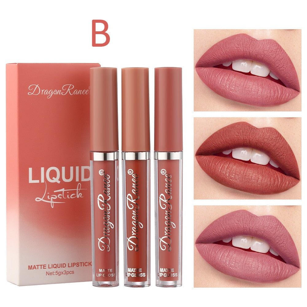 Liquid Lipstick Set Ultra Matte Velvet Waterproof Long Lasting Lip Glosses Nude Makeup Cosmetic Kit-2 - MERGE.DAY.1.FREESTYLE