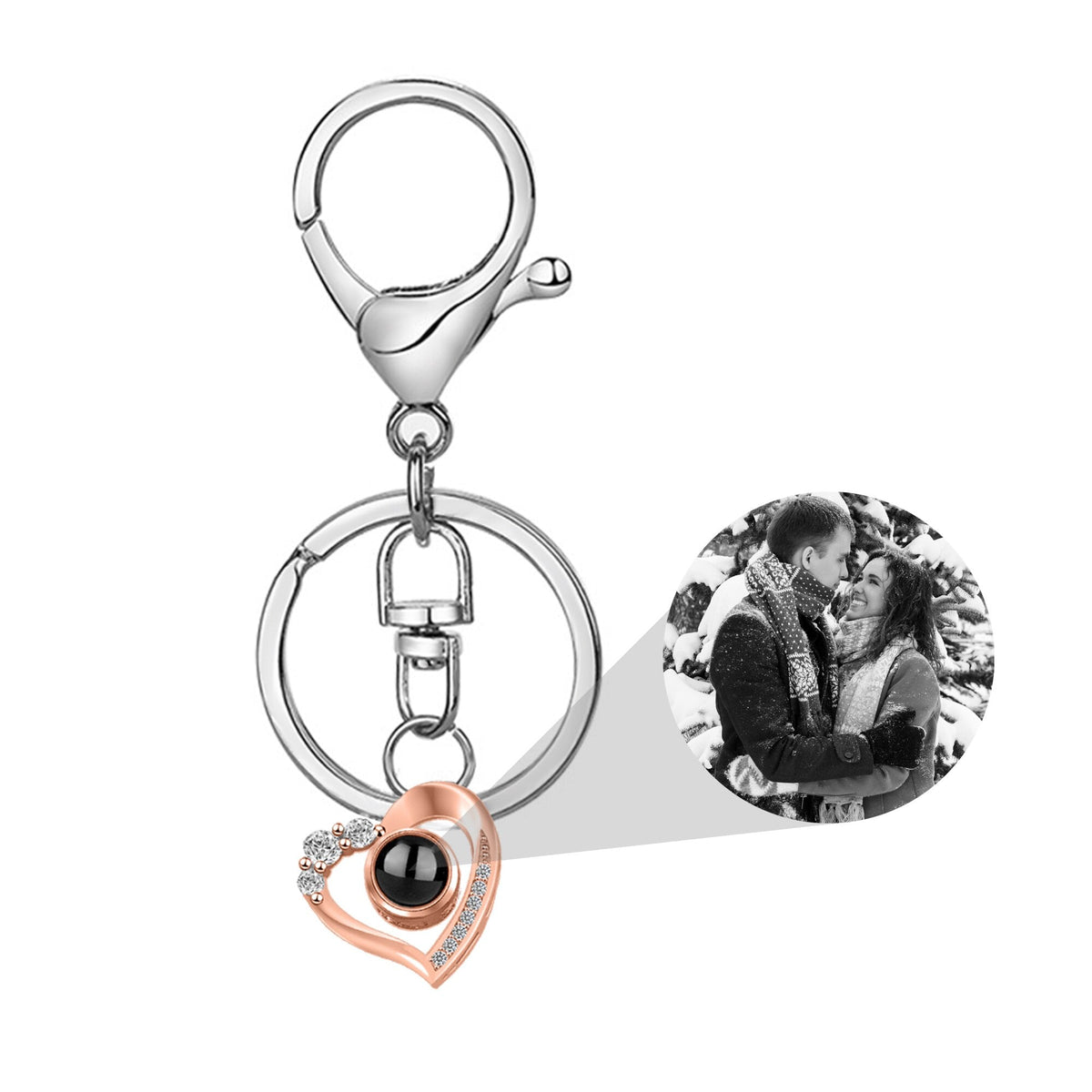 Custom Photo Projection Keychain Simple Style love Projection Keychain - MERGE.DAY.1.FREESTYLE