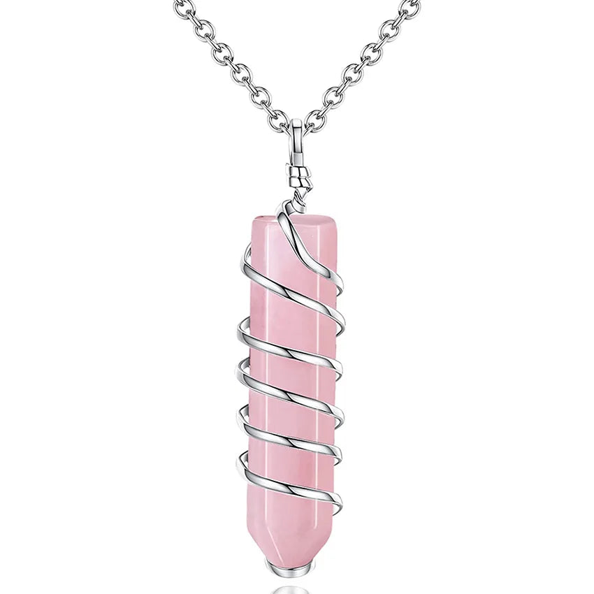 rose quartz pendant - MERGE.DAY.1.FREESTYLE