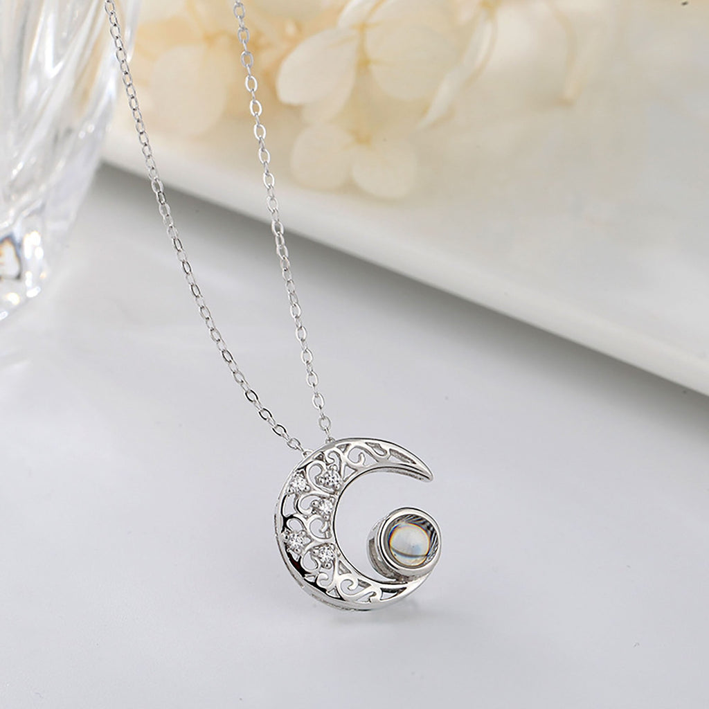 Custom Projection Photo Necklace Trendy Star Moon Necklace for Women Fashion Jewelry - MERGE.DAY.1.FREESTYLE
