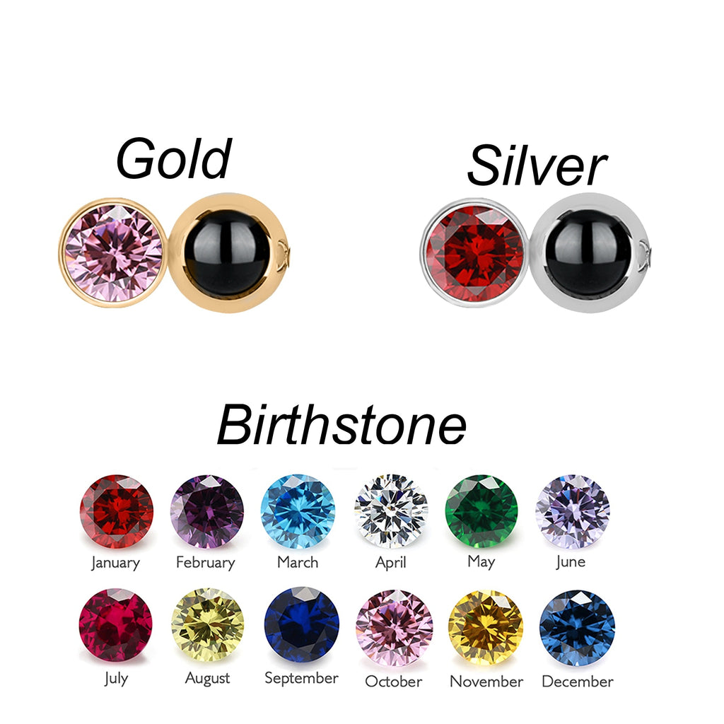 Customized birthstone Personalized Circle Photo Bracelet - MERGE.DAY.1.FREESTYLE