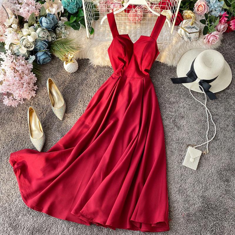 Vintage Long Dress Sexy Spaghetti Strap Backless Bandage Party Dress - MERGE.DAY.1.FREESTYLE